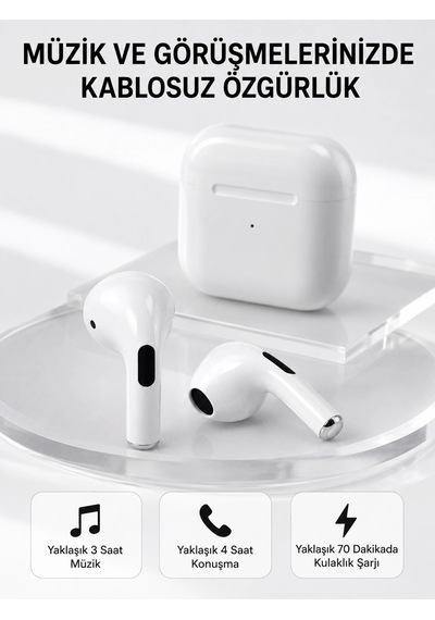 Bluetooth 5.3 Tws Kablosuz Kulak İçi Kulaklık 25 Metre Menzil Şarj Kutulu Diğer