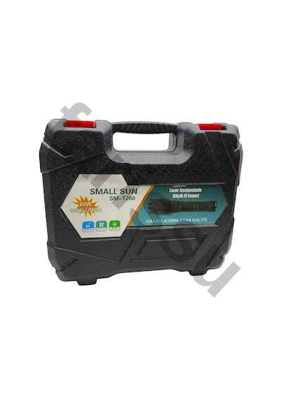 Small Sun Sm-t260 60w 6000 Lümen Ultra Güçlü Şarj Edilebilir El Feneri - 19200 Mah Dev Batarya & 3km Menzil Siyah