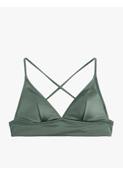 Koton Sırt Bağlama Detaylı Bralet Bikini Üst Haki 6sak10017mm
