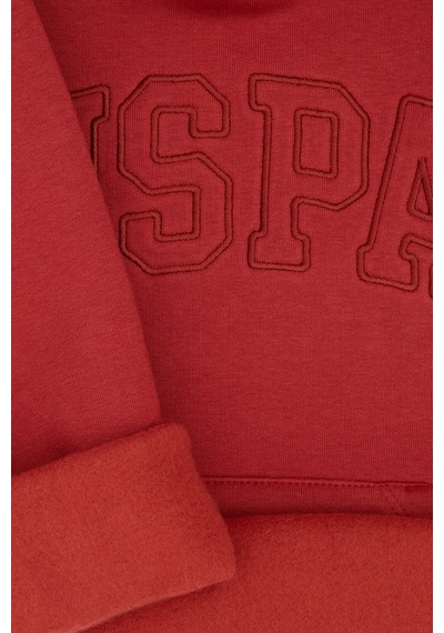 U.S. Polo Assn. Kız Çocuk Kiremit Kapüşonlu Şardonlu Basic Sweatshirt 50314311-VR026