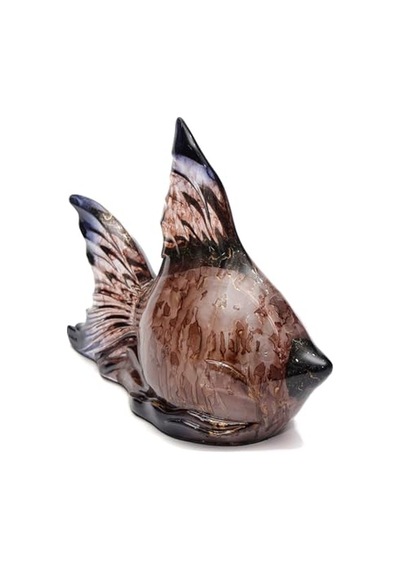 Dekoratif Ocean Art Kahverengi Balık Heykeli 23 Cm Diğer