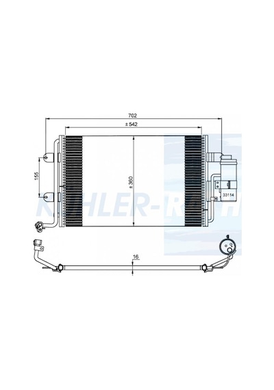 Klima Radyatörü Golf 4 1.4ı. 16v Tuplu M-t 1997-2005 - 1j0820413b-d / 1j0820411