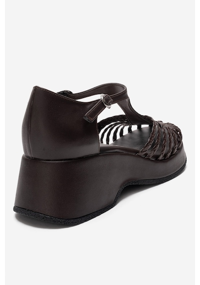Luvishoes Barry Kahverengi Örgü Detaylı Kadın Dolgu Topuklu Sandalet Kahverengi Luvishoes Barry Kahverengi Örgü Detaylı Kadın Dolgu Topuklu Sandalet Kahverengi