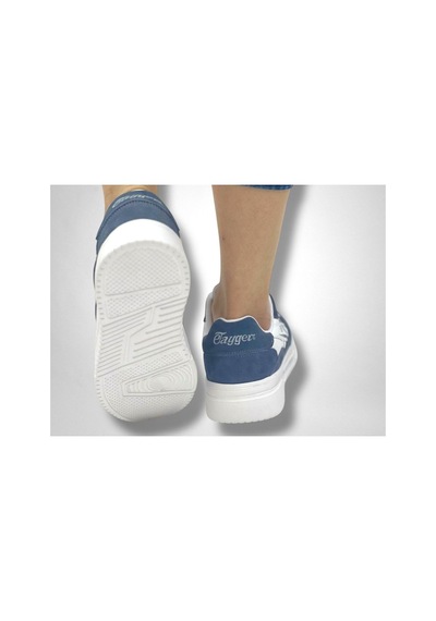 Etayger 3128 İndigo Mavi Gerçek Deri Ultra Hafif Kaymaz Rahat Günlük Sneaker Ayakkabı
