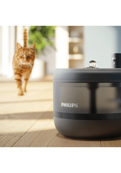 Philips Evcil Hayvan Serisi Su Pınarı, Çok Katmanlı Filtre, Bıyık Dostu, Hareketle Aktifleşir, Paw3210/02