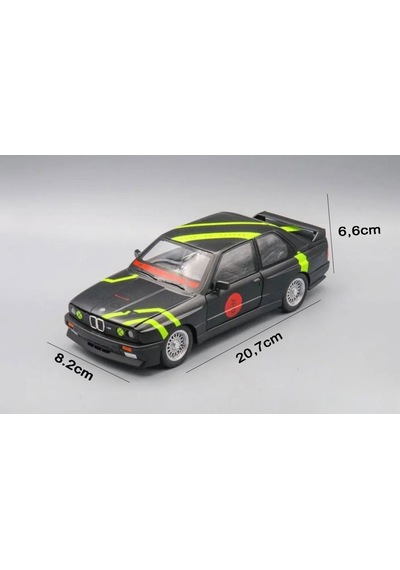 Hobiez World 1:24 Ölçekli Lisanslı Metal BMW M3 Kapıları ve Kaputu Açılabilir Model Araba Siyah