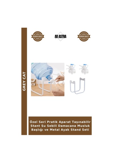 Özel Seri Pratik Aparat Taşınabilir Stant Su Sebili Damacana Musluk Başlığı Ve Metal Ayak Stand Seti Çok Renkli