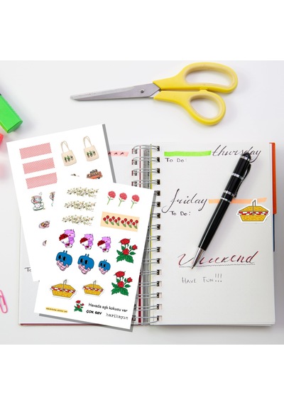 Piknik Temalı Sticker Set 3'lü