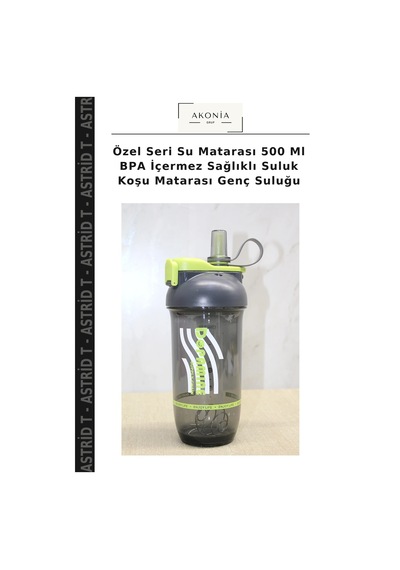 Özel Seri Su Matarası 500 Ml Bpa İçermez Sağlıklı Suluk Koşu Matarası Genç Suluğu Çok Renkli