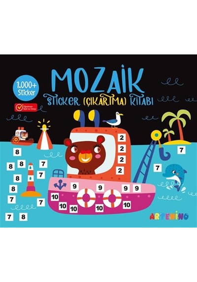 Mozaik Sticker 1.000+ Çıkartma Kitabı - Siyah / Kolektif