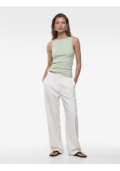 Koton Pamuklu Slim Fit Kolsuz Kayık Yaka Bluz Mınt 6sak10029ek Mint