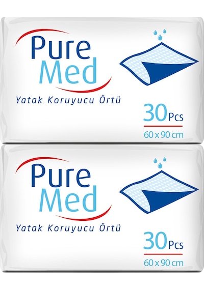 Puremed Hasta Yatak Koruyucu 60 90cm 60 Adet 2pk 30