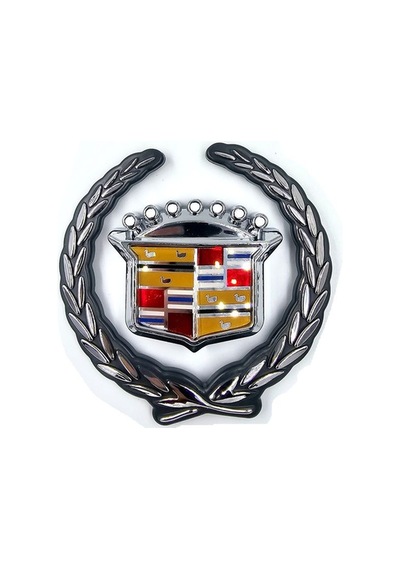 Etiketçilere Özel Cadillac Örgü Arma Gümüş Renk Plastik 10 Cm