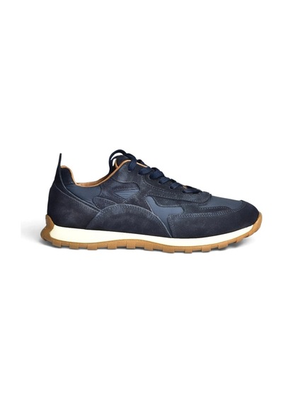 Fox Shoes Z312507561 Lacivert Hakiki Deri Süet Kadın Spor Ayakkabı