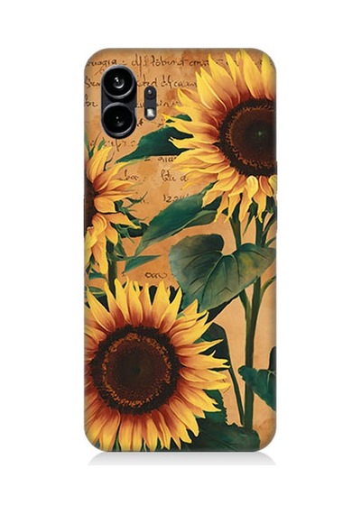 Nothing Phone 1 Ayçiçekleri Desenli Silikon Kılıf