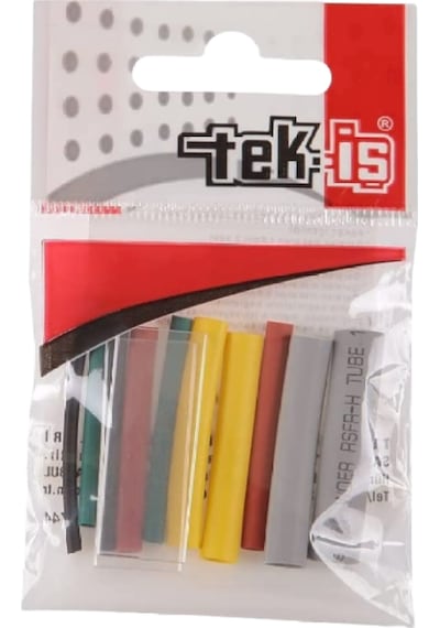 Tek-iş Isı Ile Daralan Makaron Karışık Renkli 4 Cm 12 Adet
