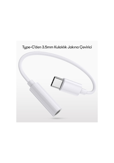 Tak Çalıştır Mikrofonlu Type-c To Aux Kulaklık Jak Dönüştürücü