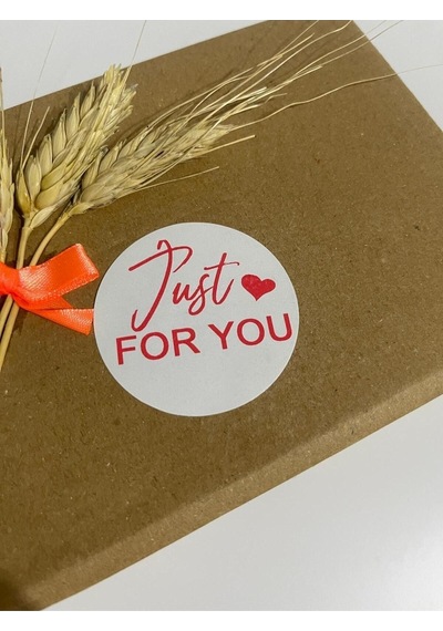 Just For You Kalpli Yuvarlak Yapışkanlı Etiket 4x4 Cm 120 Adet