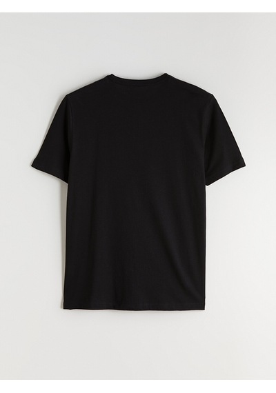 Lcwaıkıkı Classic Siyah %100 Pamuk Regular Fit Basic Tişört