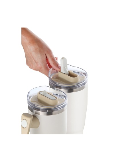 Fika Lumi Döner Kulplu Termos 950 Ml - Bej-7569