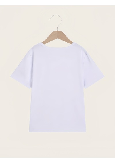 Uyguntarz Çocuk Eriyen Kalpler Baskılı Tasarım Tshirt Beyaz