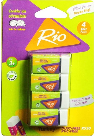 Rio Beyaz Silgi 4'Lü Blister Rs- 30