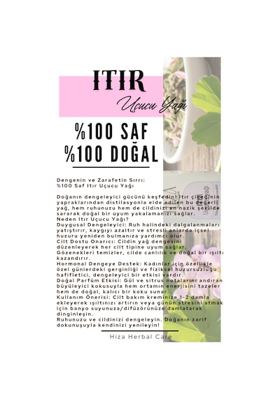 Hiza Herbal Care %100 Doğal Itır Uçucu Yağı 10 ML
