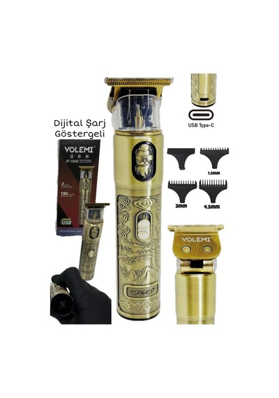 Dijital Göstergeli Saç Sakal Tıraş Makinesi - Sıfıra Yakın - Ip-1949 Go-53-vice 00560