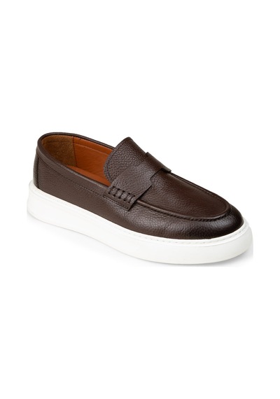 Deery Erkek Kahverengi Hakiki Deri Loafer Ayakkabı - 02043mkhvp02 Kahverengi