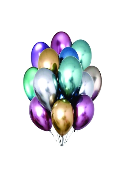 50 Adet Krom Aynalı Çok Parlak Balon Karışık