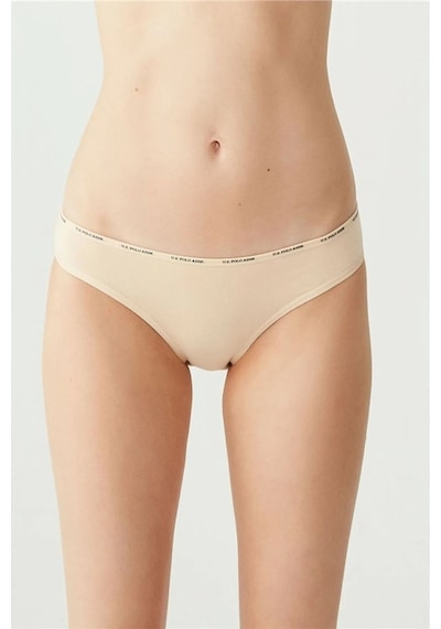 U.s. Polo Assn. Kadın 5'li Slip Siyah-beyaz-ten-beyaz-ten 001