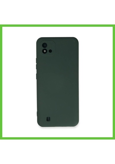 Bezos Realme C11 2021 Uyumlu Kılıf Nano İçi Kadife Silikon - Koyu Yeşil Dmc