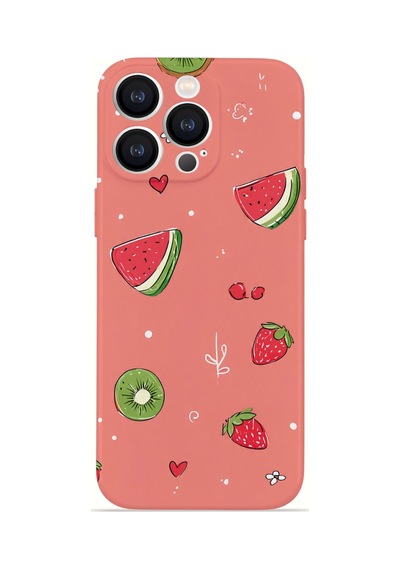 Apple iPhone Uyumlu 14 Pro Max Vorian İnce Kamera Korumalı Mika Kılıf Summer Fruit Crush Summer Fruit Crush Mika