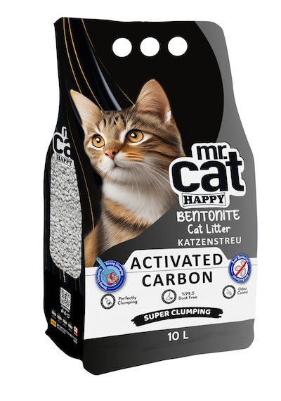 Mr. Cat Happy Aktif Karbonlu Kedi Kumu 10 L