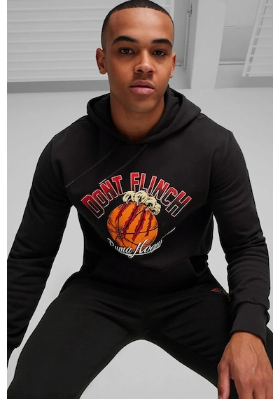 Puma Graphic Booster Erkek Kapüşonlu Sweat 62481201 Siyah