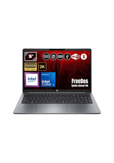 Hp Omnibook 3 16-bu0022nt Core 5 315 16gb Ddr5 1tb Ssd 16" 2k Ips Freedos Notebook Dx9t1ea 02