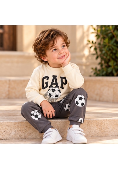 Maxx Kelın Erkek Çocuk Ekru Futbol Topu Baskılı Eşofman Takımı Gri Pantolonlu 2 Parça Günlük Takım Maxx Kelın Erkek Çocuk Ekru Futbol Topu Baskılı Eşofman Takımı Gri Pantolonlu 2 Parça Günlük Takım