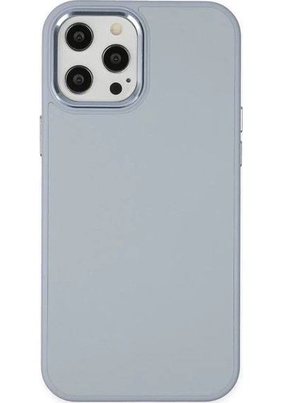 Newface Apple İphone 12 Pro Max Kılıf Asya Deri Silikon - Sierra Blue Açık Mavi