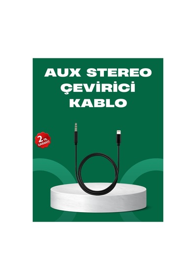 Lightning To 3.5mm Aux Ses Dönüştürücü Kablo 1 Metre Stereo Uyumlu - Hs08378321-1490 Renkli