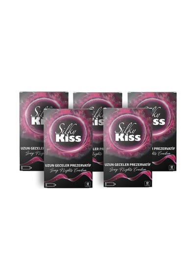Silky Kiss Uzun Geceler Prezervatif 12'li 5 Li Paket