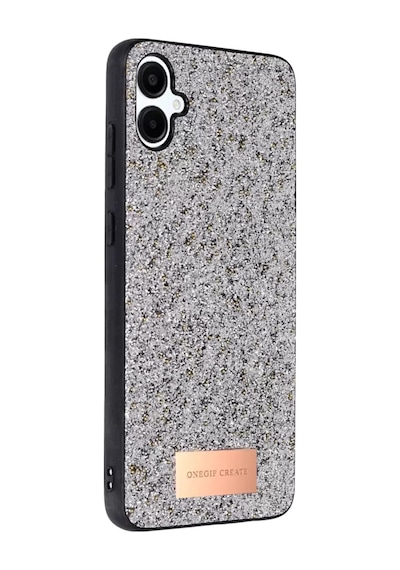 Onegif Samsung Galaxy A06 Bright Simli Kapak - Gümüş