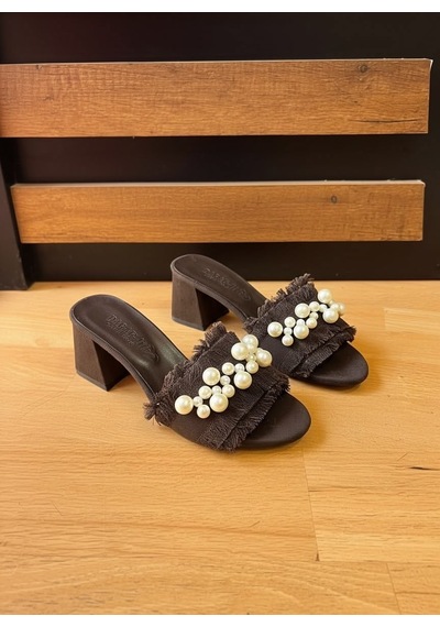 Dabab Shoes Nubıa Kadın İnci Detaylı Hasır Topuklu Acı Kahve Terlik Sandalet Kahverengi Dabab Shoes Nubıa Kadın İnci Detaylı Hasır Topuklu Acı Kahve Terlik Sandalet Kahverengi