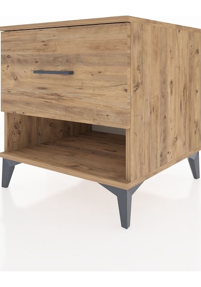 Kronos Komodin Tek Çekmeceli 60x59x64 Çam-çam Çam