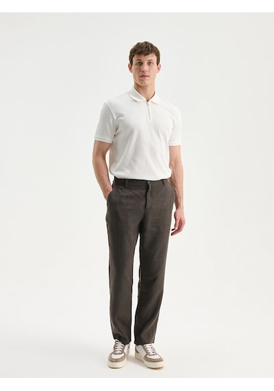 Lcw Vision Kahverengi Regular Fit %100 Keten Erkek Pantolon