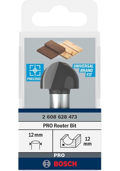 Aksesuarı 2608628473 Oyuklu Freze Ç 12 Mm, R1 12 Mm, D 24 Mm, L 12,7 Mm, G 57 Mm