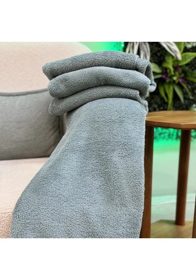 Esnature Wellsoft Peluş Polar Tüylenmez Dört Mevsim Tek Kişilik Kafe Televizyon Battaniyesi 140x190 Mint Yeşil