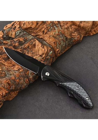 Katlanır Cep Kamp Çakısı - Kemer Klipsli - Sdr-079 - Karbon Diğer