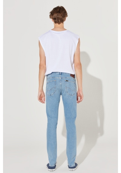 Lee Malone Skinny Fit Dar Kesim Düşük Bel Çok Dar Paça Mavi Erkek Esnek Jean Denim Kot Pantolon L736017XT Mavi