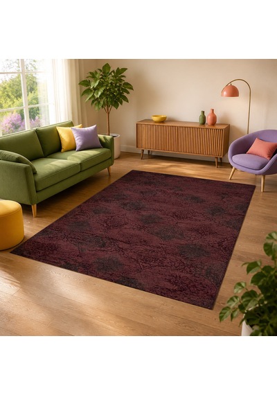 Kartela Halı Liva Halı Jüt Taban Dokuma Halı Bordo - 80 X 120 Cm