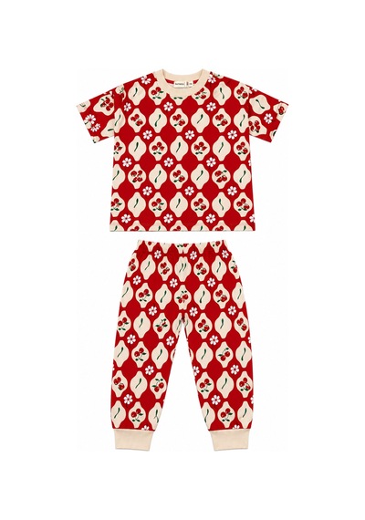 Beniizle Kız Çocuk Pijama Takımı Kırmızı